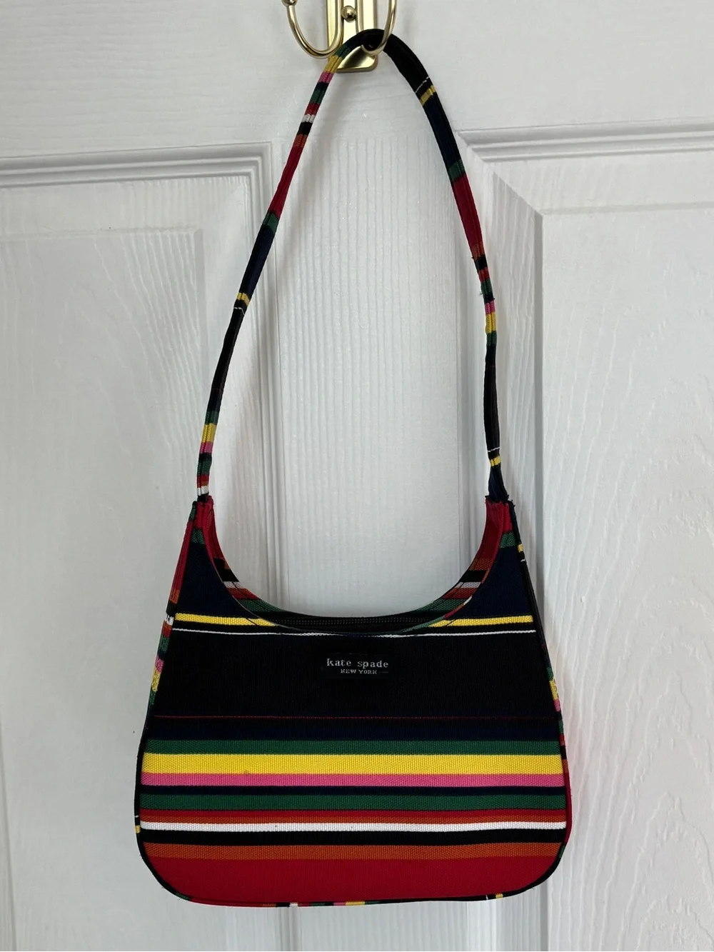 Y2K Vintage Kate Spade Striped Mini Shoulder Bag